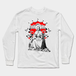 Our Lady with the Child Jesus Biblical Scene Long Sleeve T-Shirt
